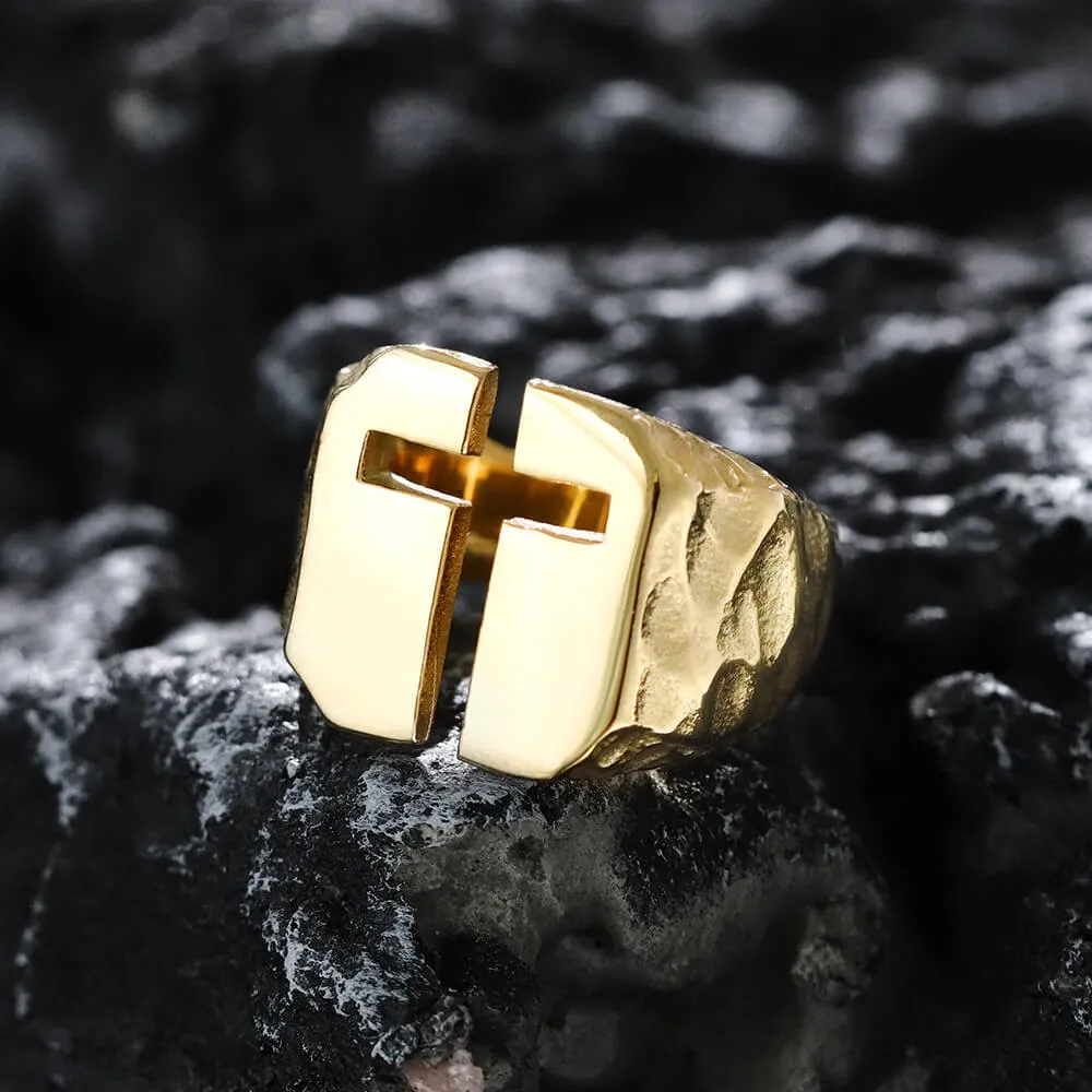 Hollow Cross Stainless Steel Ring sold by GTHIC product image thumbnail 5