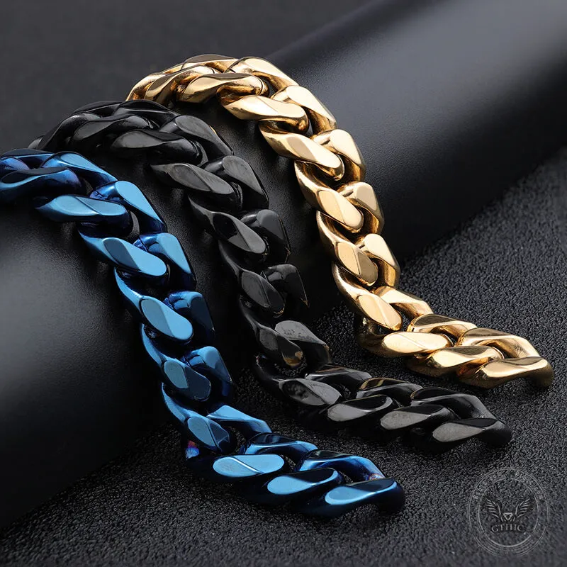 Solid Color Cuban Link Chain Stainless Steel Bracelet sold by GTHIC product image thumbnail 3