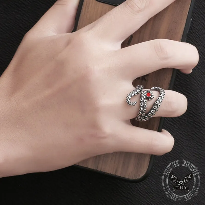 Octopus Arms Stainless Steel Gemstone Ring sold by GTHIC product image thumbnail 2