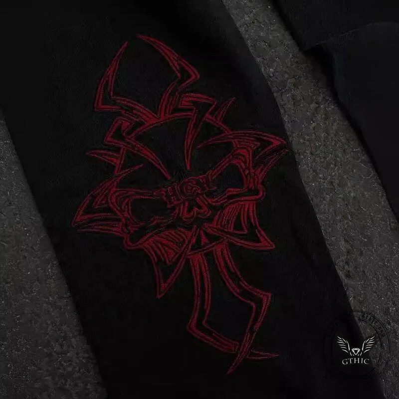 Embroidered Skull Hip Hop Cargo Pants sold by GTHIC product image thumbnail 4