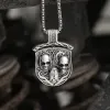 Three Senses Shield Pure Tin Skull Necklace sold by GTHIC