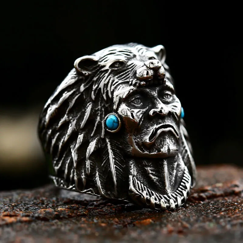 Indian Chief Stainless Steel Tribal Ring sold by GTHIC product image thumbnail 4