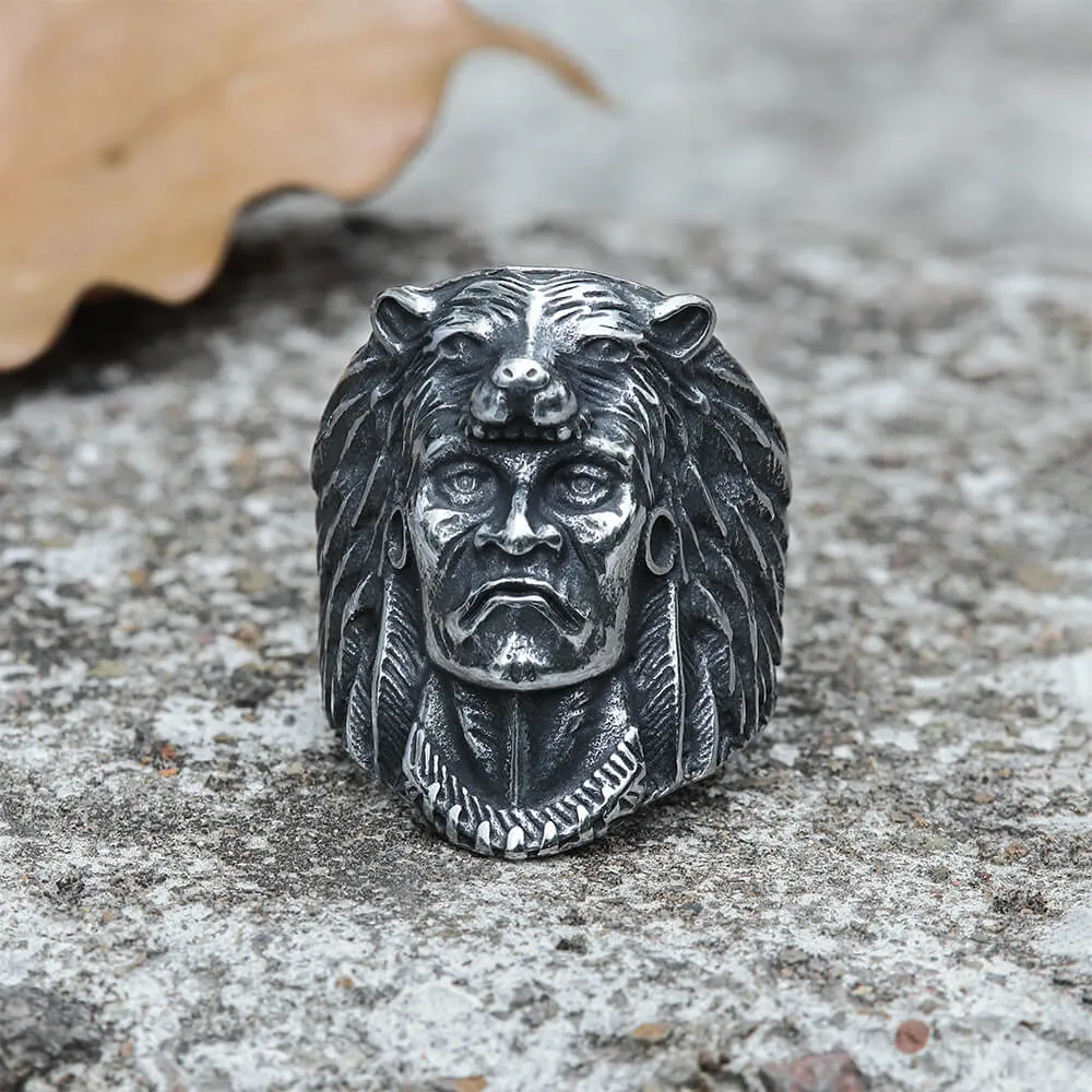 Indian Chief Stainless Steel Tribal Ring sold by GTHIC product image thumbnail 5