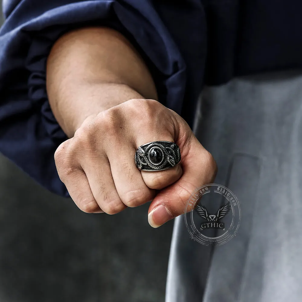 Double-headed Snake Stainless Steel Ring sold by GTHIC product image thumbnail 3
