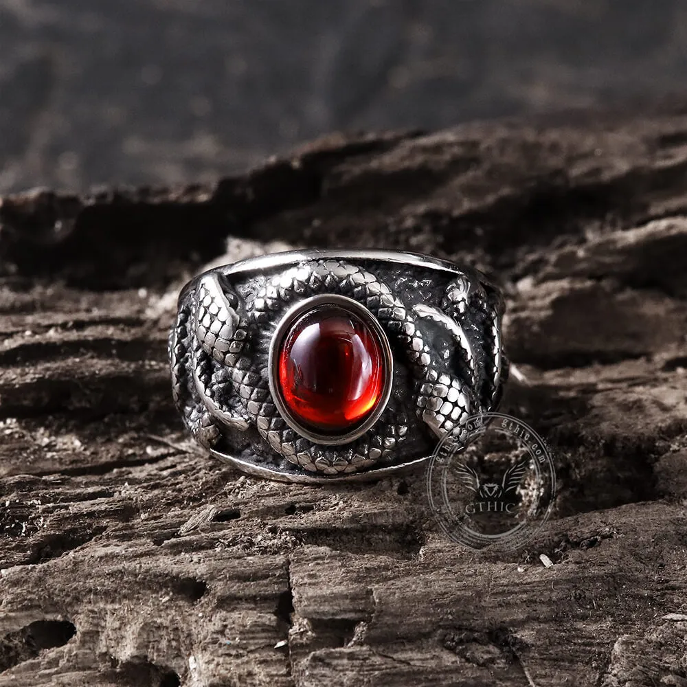 Double-headed Snake Stainless Steel Ring sold by GTHIC product image thumbnail 5