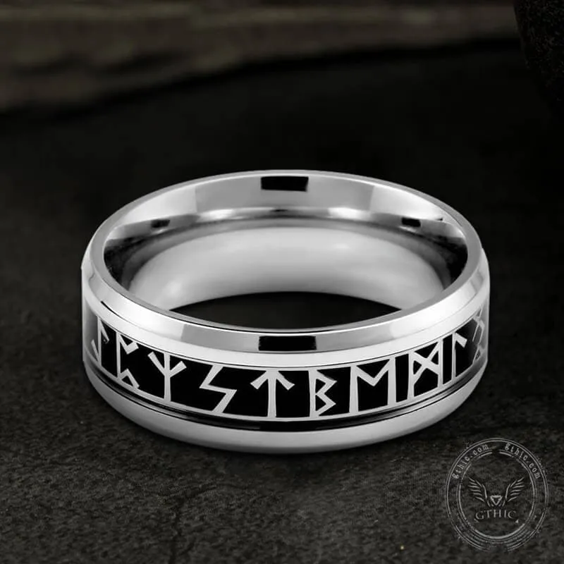 Runic Circle Stainless Steel Viking Ring sold by GTHIC product image thumbnail 3