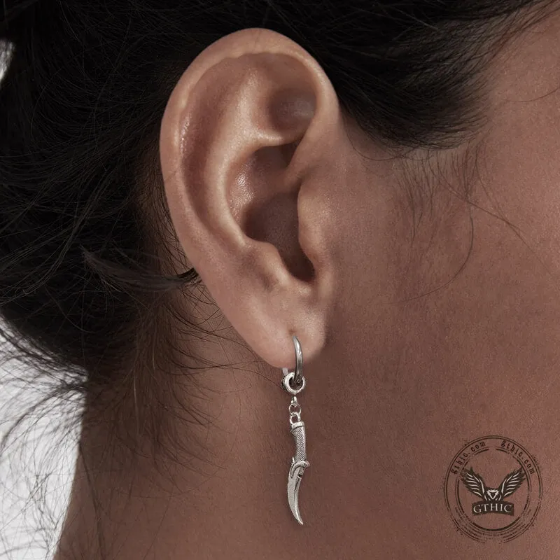 Vintage Dagger-Shaped Stainless Steel Earrings sold by GTHIC product image thumbnail 2