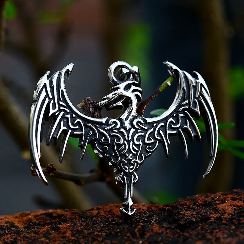 Celtic Dragon Stainless Steel Viking Pendant sold by GTHIC