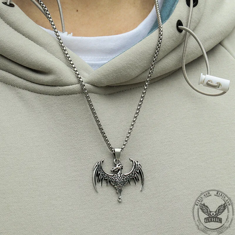 Celtic Dragon Stainless Steel Viking Pendant sold by GTHIC product image thumbnail 3