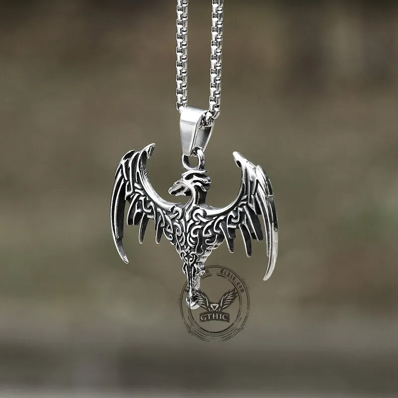 Celtic Dragon Stainless Steel Viking Pendant sold by GTHIC product image thumbnail 5