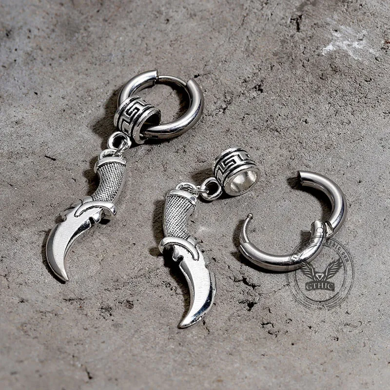 Vintage Dagger-Shaped Stainless Steel Earrings sold by GTHIC product image thumbnail 5