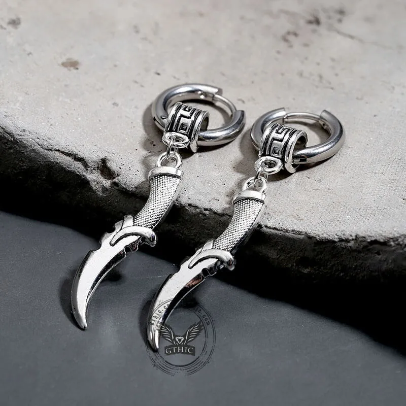 Vintage Dagger-Shaped Stainless Steel Earrings sold by GTHIC product image thumbnail 3