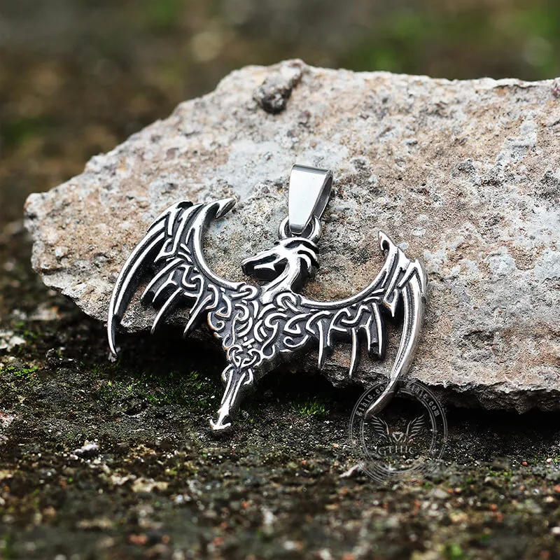 Celtic Dragon Stainless Steel Viking Pendant sold by GTHIC product image thumbnail 4