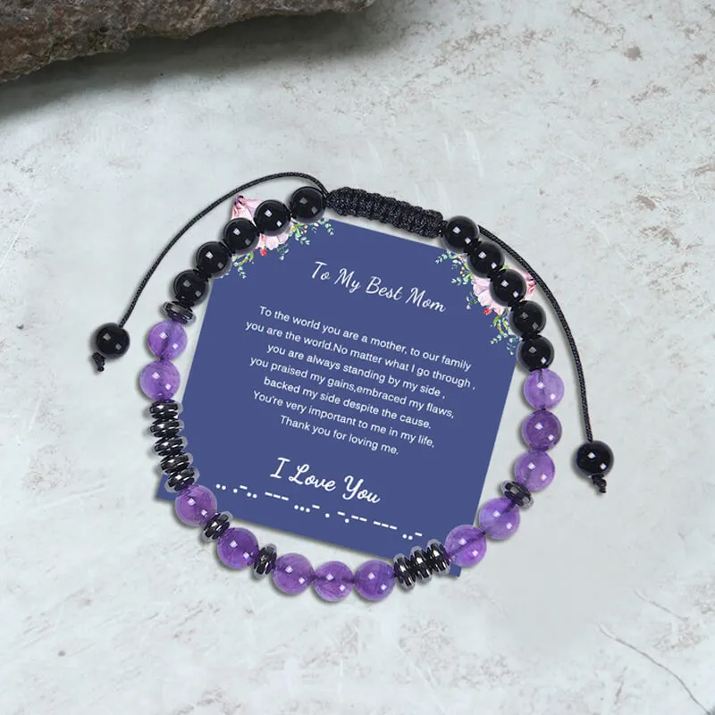 To My Mom I Love You Morse Code Bracelet sold by GTHIC