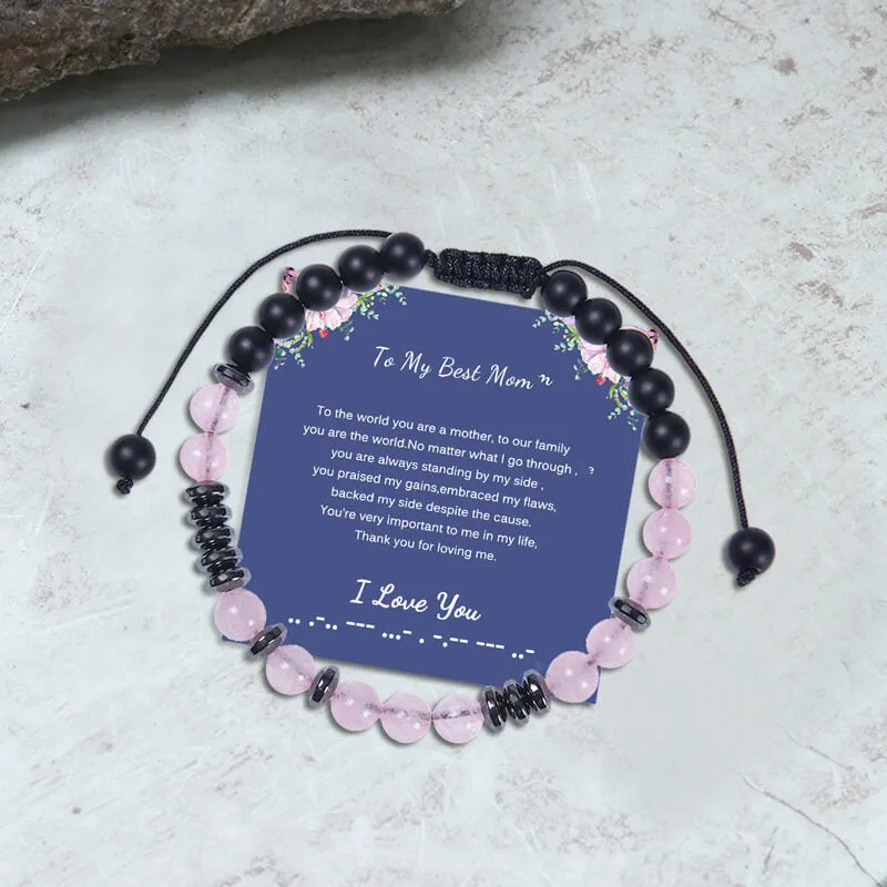 To My Mom I Love You Morse Code Bracelet sold by GTHIC product image thumbnail 2