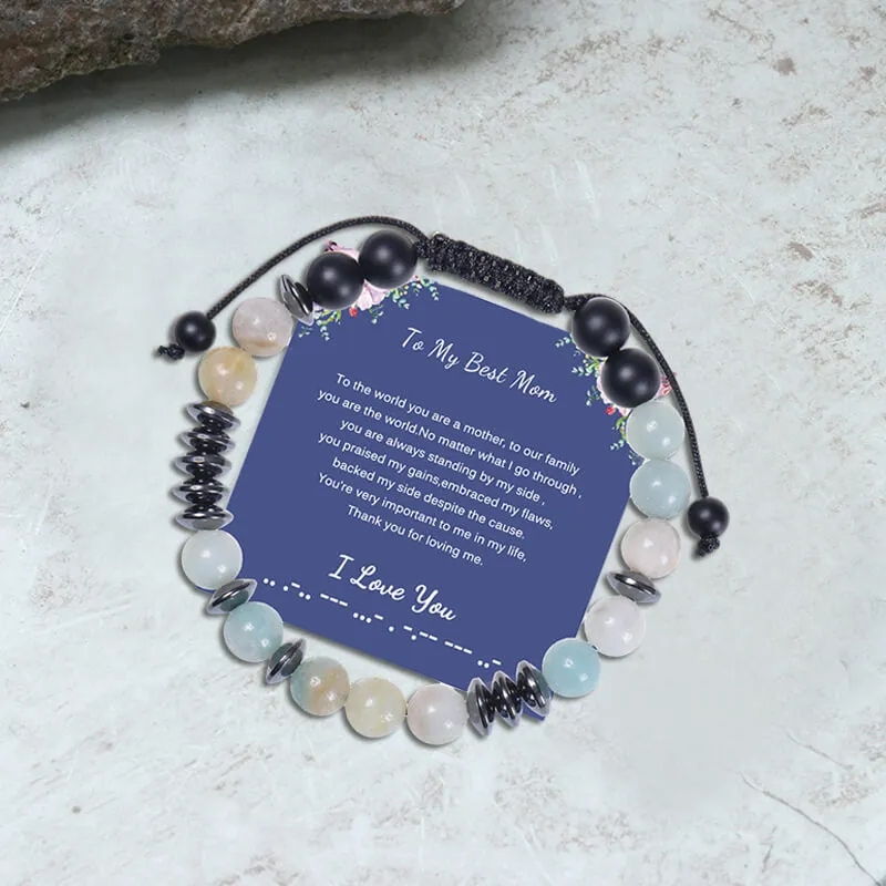 To My Mom I Love You Morse Code Bracelet sold by GTHIC product image thumbnail 3