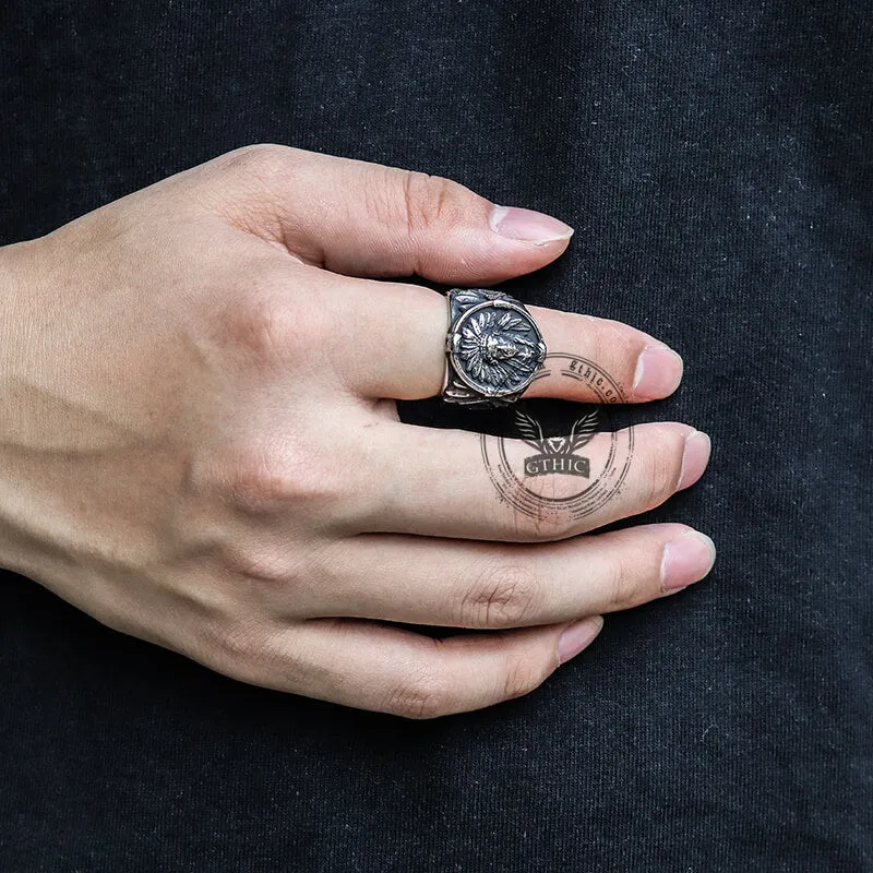 Indian Chief Feather Stainless Steel Ring sold by GTHIC product image thumbnail 2