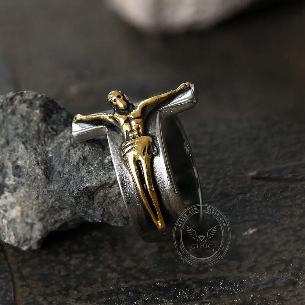 Crucifixion of Jesus Stainless Steel Cross Ring sold by GTHIC product image thumbnail 5