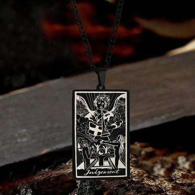Judgement Major Arcana Tarot Stainless Steel Necklace sold by GTHIC product image thumbnail 3