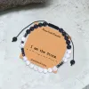 White Turquoise Morse Code Braided Bracelet sold by GTHIC