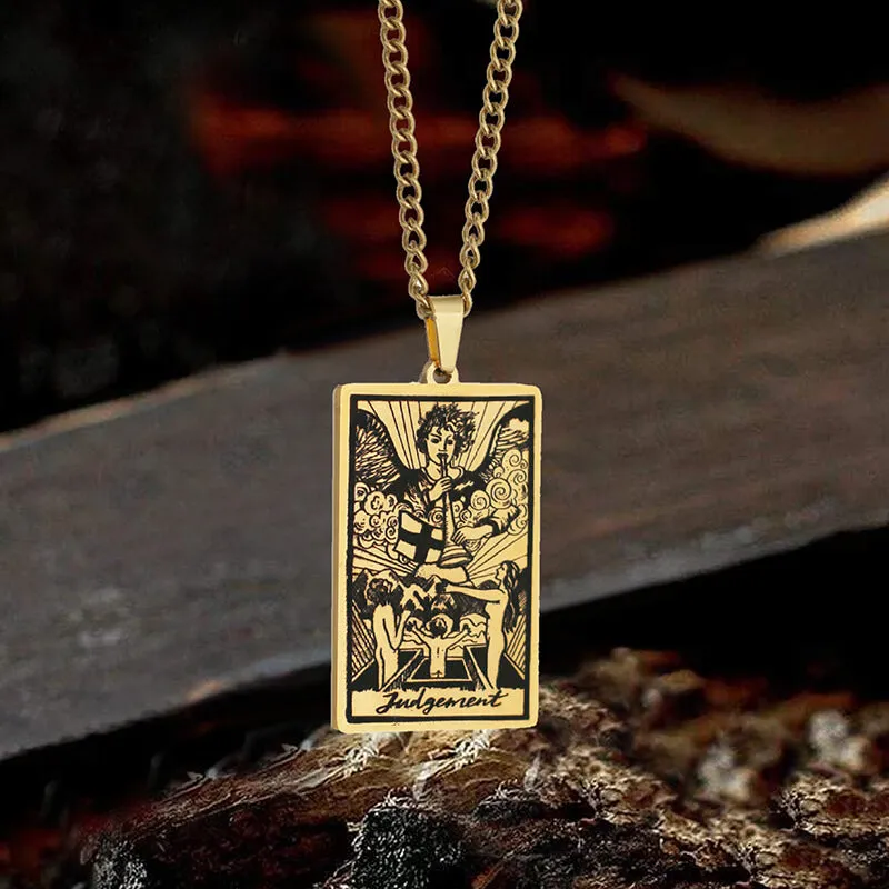 Judgement Major Arcana Tarot Stainless Steel Necklace sold by GTHIC product image thumbnail 2