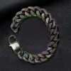 Simple Two-tone Cuban Link Stainless Steel Bracelet sold by GTHIC