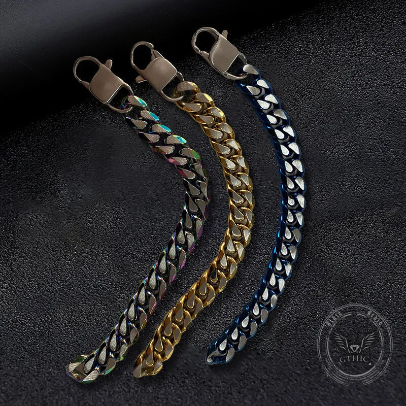 Simple Two-tone Cuban Link Stainless Steel Bracelet sold by GTHIC product image thumbnail 5