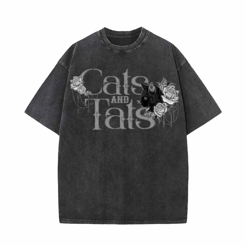 Cats And Tats Vintage Washed T-shirt sold by GTHIC