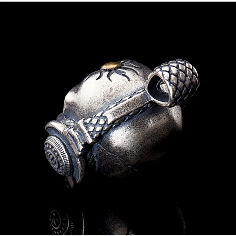 Punk Headphones Sterling Silver Skull Pendant sold by GTHIC product image thumbnail 4