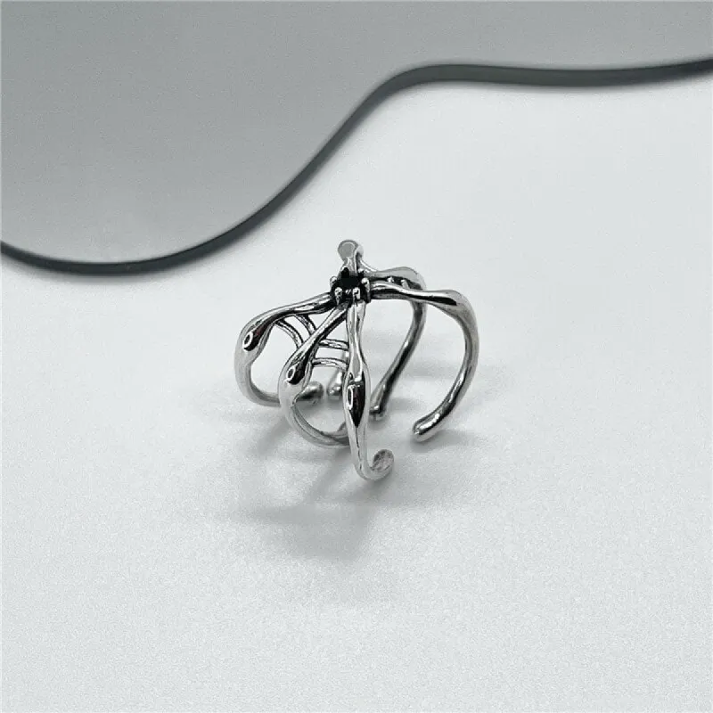 Simple Spider Web Sterling Silver Open Ring sold by GTHIC