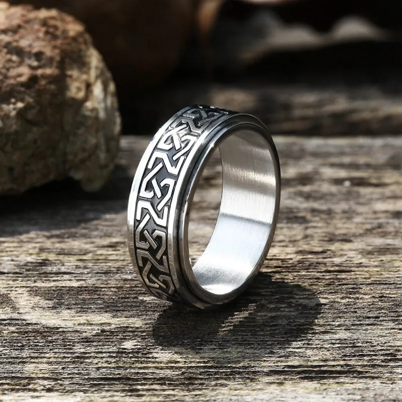 Celtic Knot Stainless Steel Viking Spinner Ring sold by GTHIC