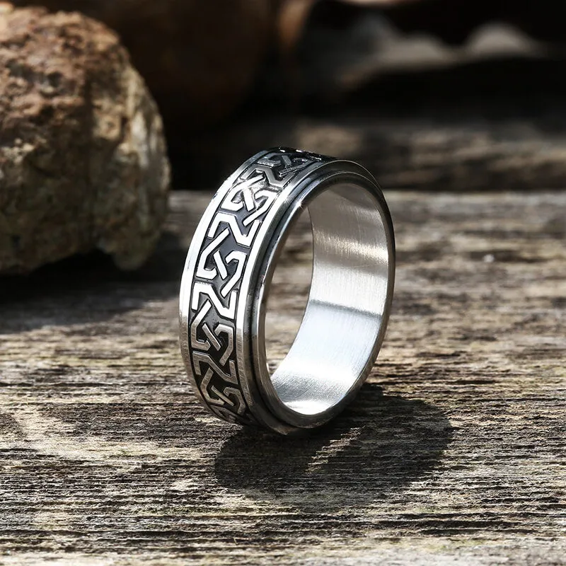 Celtic Knot Stainless Steel Viking Spinner Ring sold by GTHIC