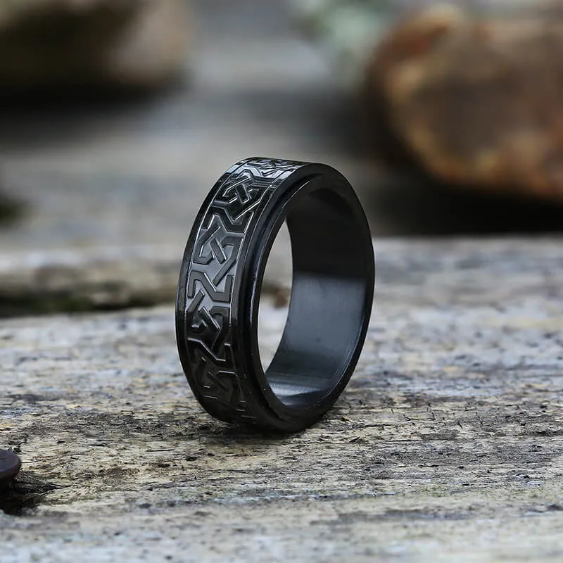 Celtic Knot Stainless Steel Viking Spinner Ring sold by GTHIC product image thumbnail 5