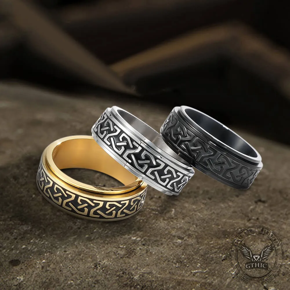 Celtic Knot Stainless Steel Viking Spinner Ring sold by GTHIC product image thumbnail 2