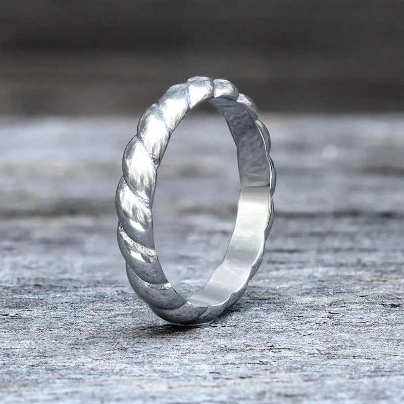 Simple Twist Stainless Steel Ring sold by GTHIC product image thumbnail 3