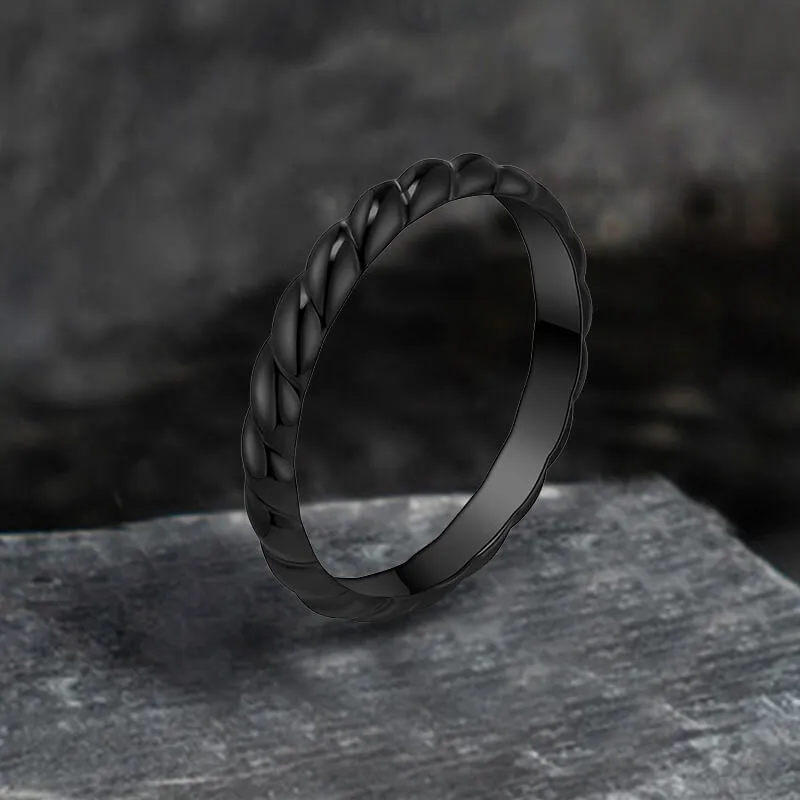 Simple Twist Stainless Steel Ring sold by GTHIC product image thumbnail 4