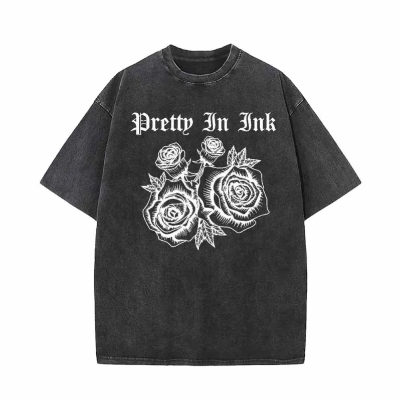 Pretty In Ink Vintage Washed T-shirt sold by GTHIC