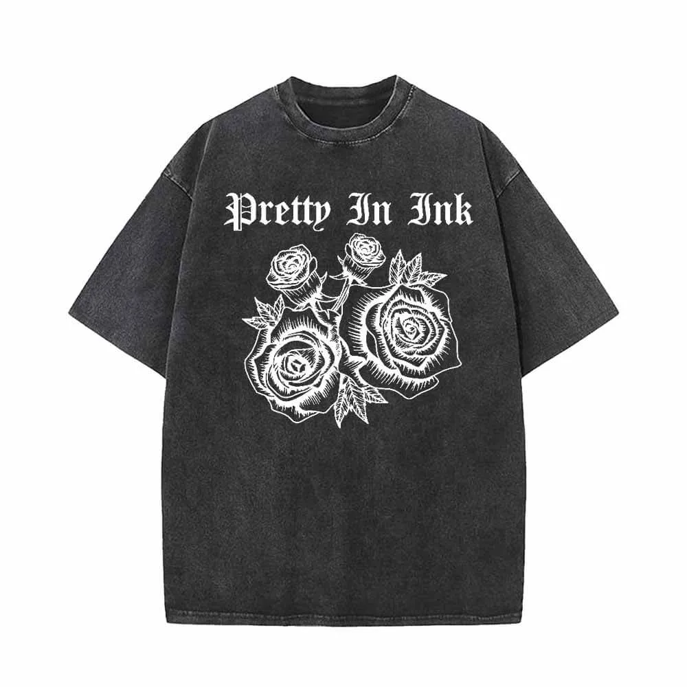 Pretty In Ink Vintage Washed T-shirt Vest Top sold by GTHIC