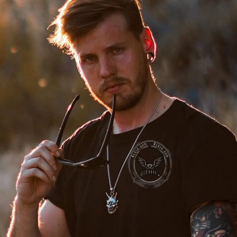 Demon Oni Skull Pendant sold by GTHIC product image thumbnail 2