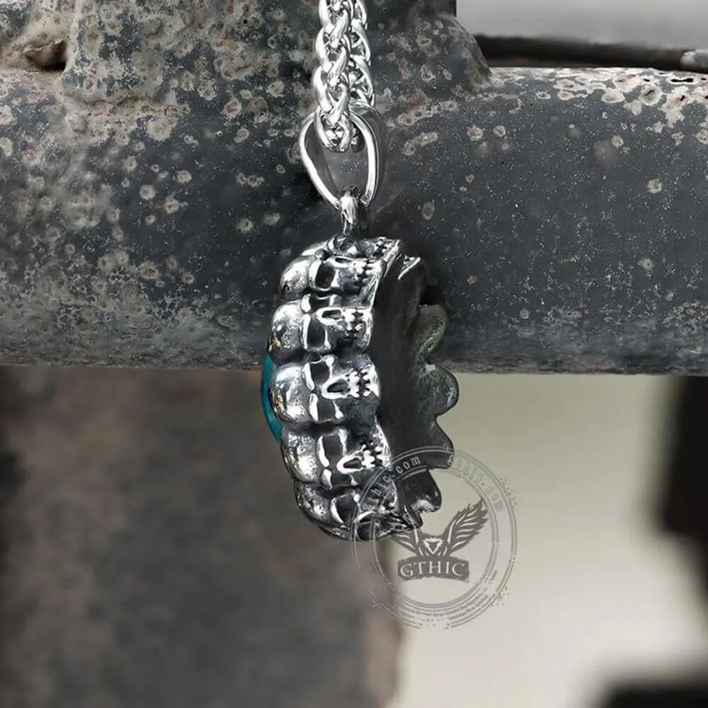 Evil Eye Stainless Steel Skull Pendant sold by GTHIC product image thumbnail 3