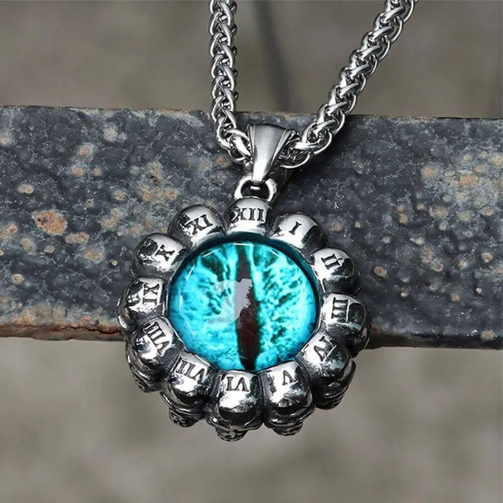 Evil Eye Stainless Steel Skull Pendant sold by GTHIC