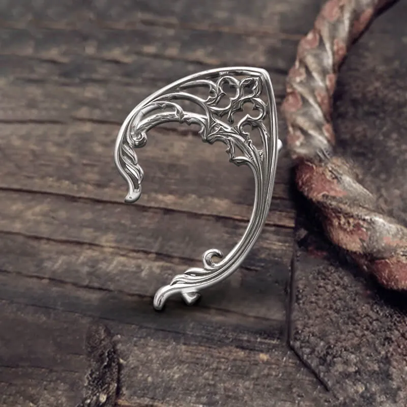 Floral Pattern Stainless Steel Elf Ear Cuff sold by GTHIC product image thumbnail 3