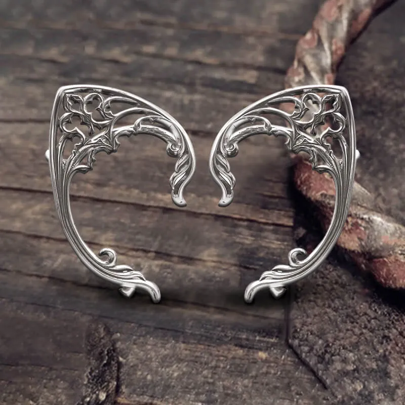 Floral Pattern Stainless Steel Elf Ear Cuff sold by GTHIC