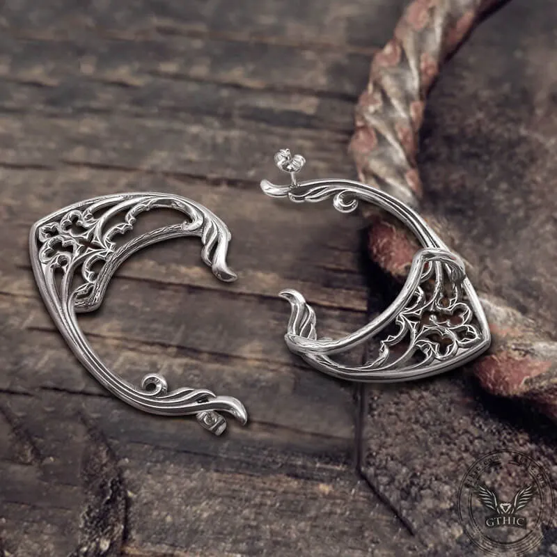 Floral Pattern Stainless Steel Elf Ear Cuff sold by GTHIC product image thumbnail 5