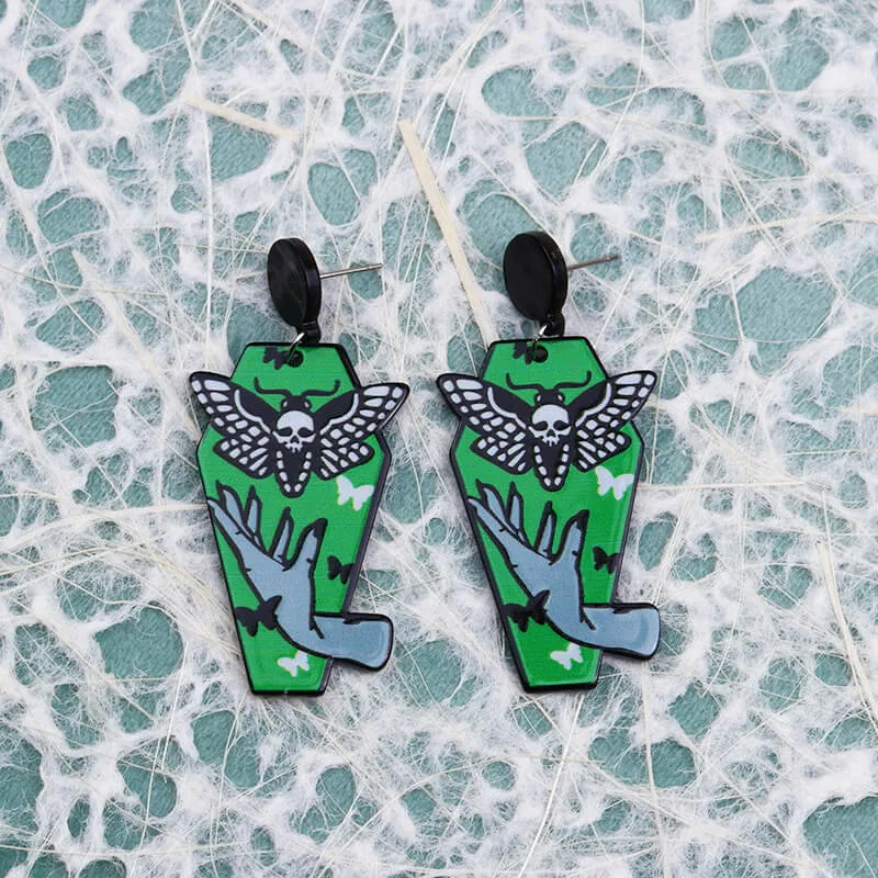 Halloween Coffin Acrylic Dangle Earrings sold by GTHIC product image thumbnail 5