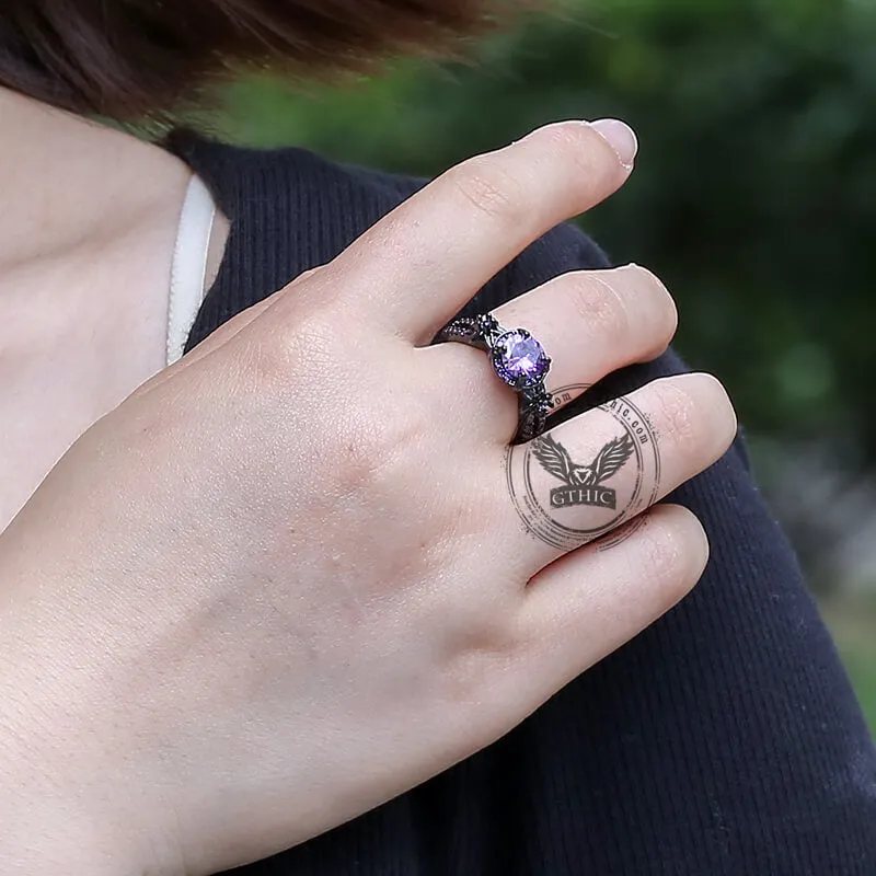 Black Diamond-Set Brass Engagement Ring sold by GTHIC product image thumbnail 2