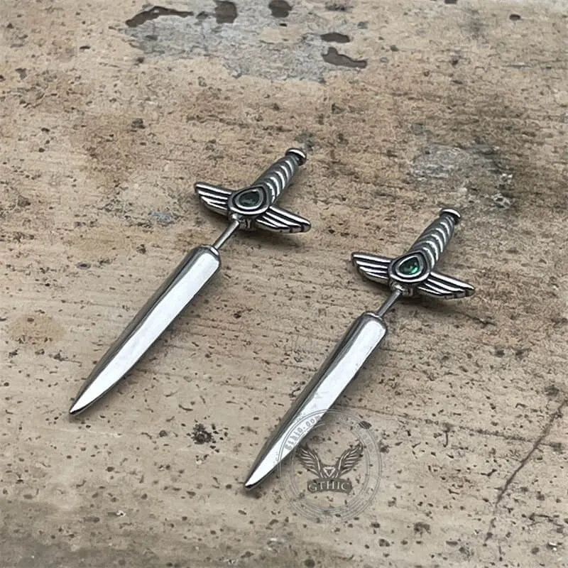 Goth Sword Design Stainless Steel Earrings sold by GTHIC product image thumbnail 4