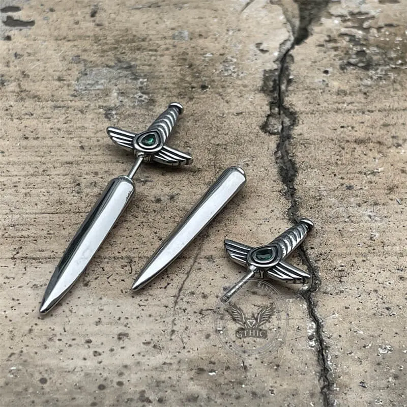 Goth Sword Design Stainless Steel Earrings sold by GTHIC product image thumbnail 5
