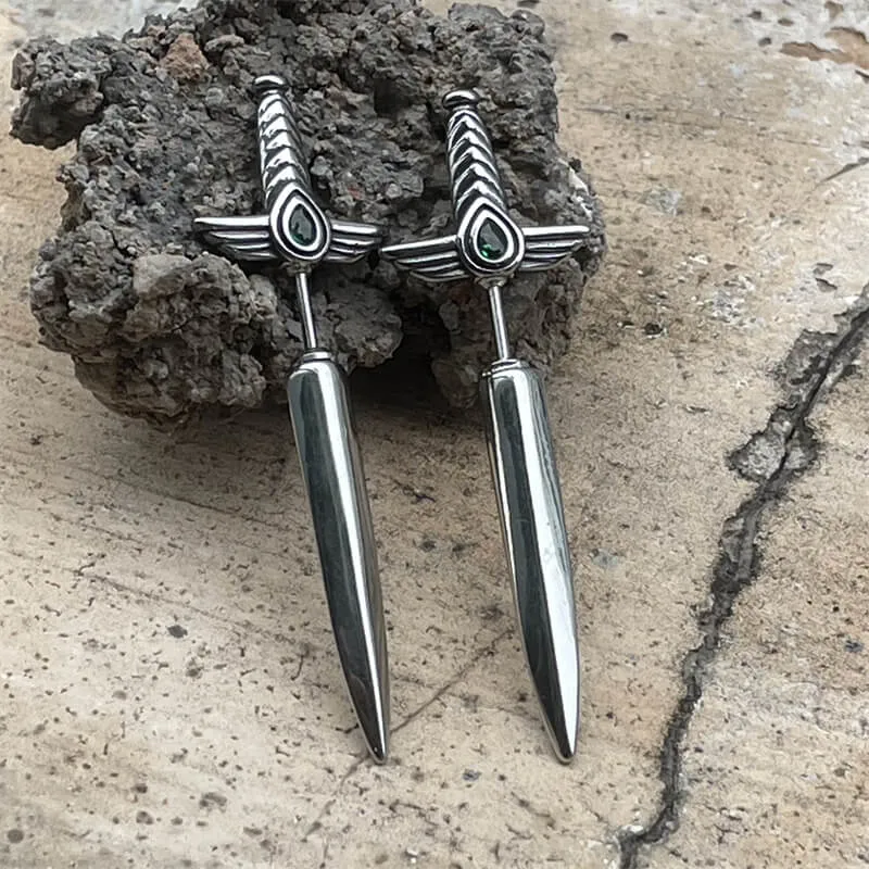 Goth Sword Design Stainless Steel Earrings sold by GTHIC