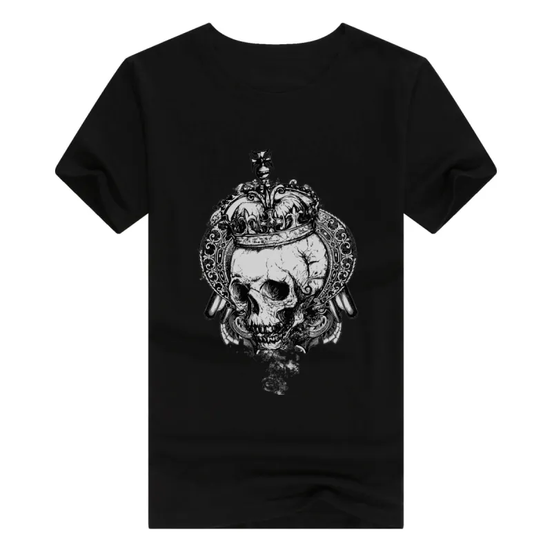Skull King Crown Cotton T-shirt sold by GTHIC